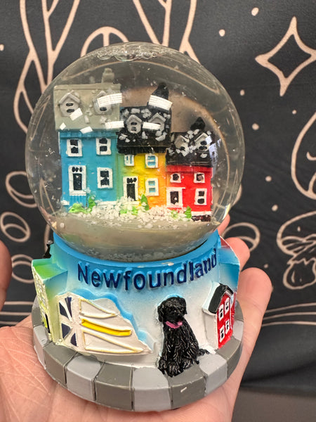 Newfoundland Jelly Bean Houses Snow Globe