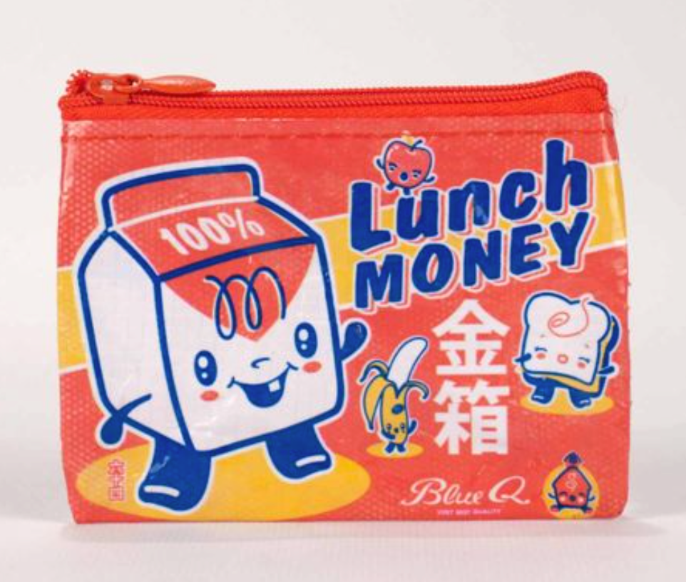 Lunch Money Blue Q coin purse Obscurityshop