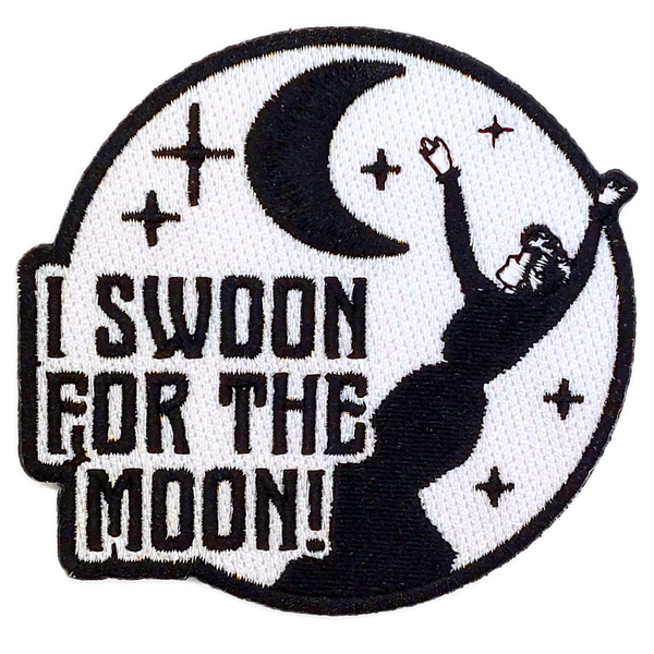 I Swoon for the Moon Embroidered Patch