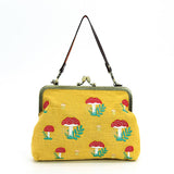 Mushroom Kiss Lock Purse - Yellow