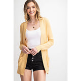Open Front Mid-Length Cardigans - Assorted Colours