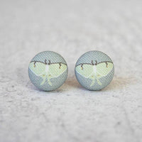 Luna Moth Cloth Earrings