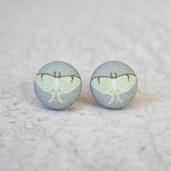 Luna Moth Cloth Earrings