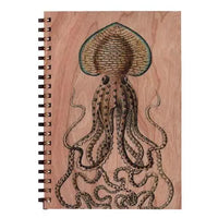 Octopus Wooden Notebook