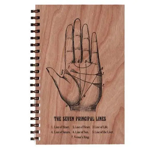 Palmistry Wooden Notebook