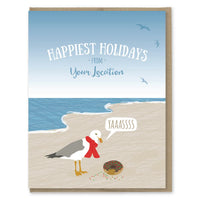 Happiest Holidays Seagull from Saint John Card