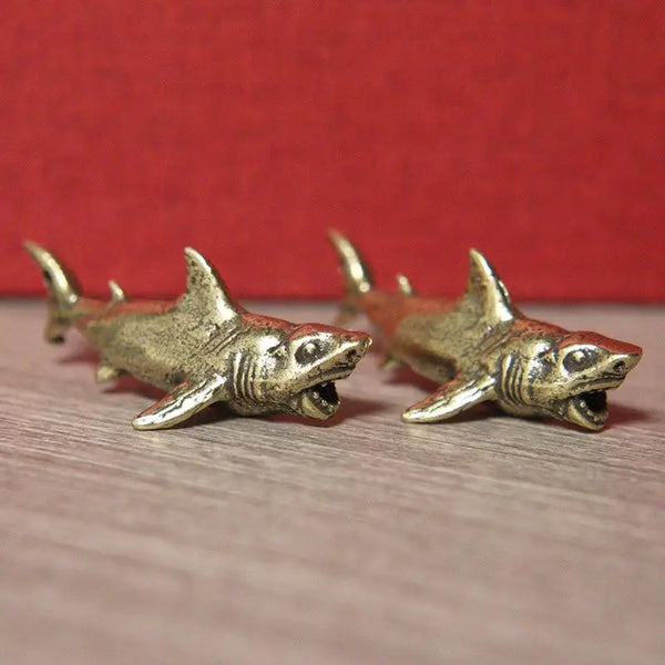Brass Great White Shark Miniature Figurines