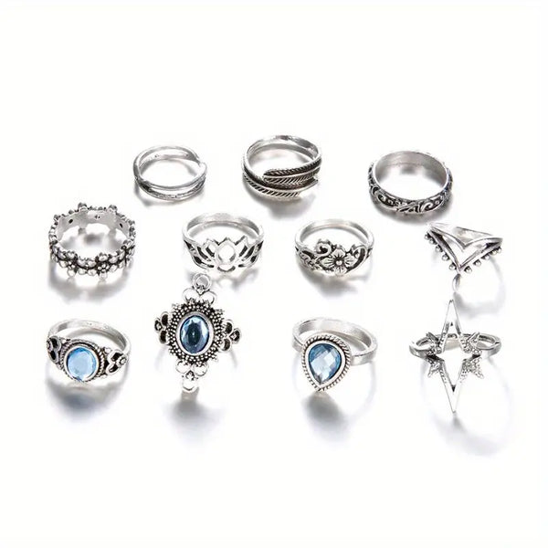 Assorted Boho Inspired Costume Jewelry Rings