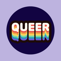 Queer Bubble Letter Pin