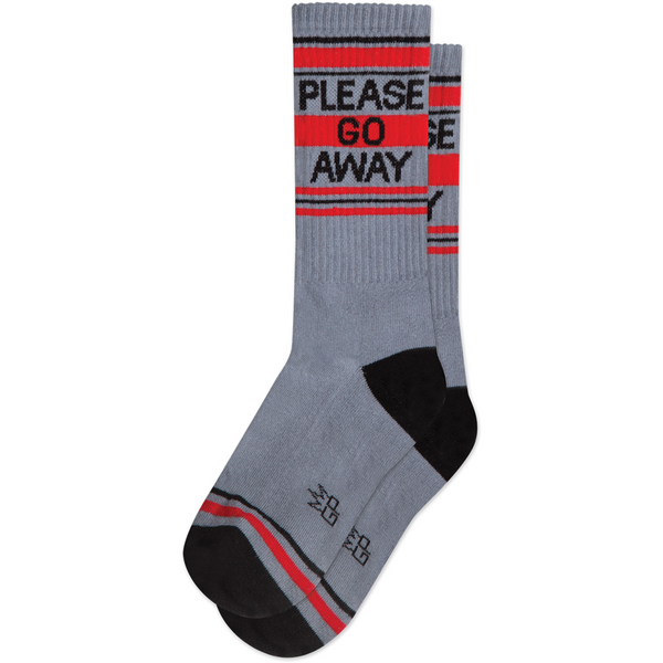Please Go Away Gym Socks