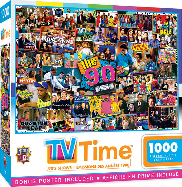 TV Time - 90's Shows 1000 Piece Puzzle