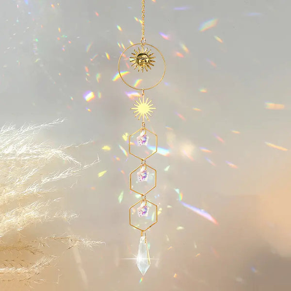 Geometric Sun Hoop Sun Catcher