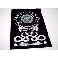 Rabbit Skull Antler Back Patch