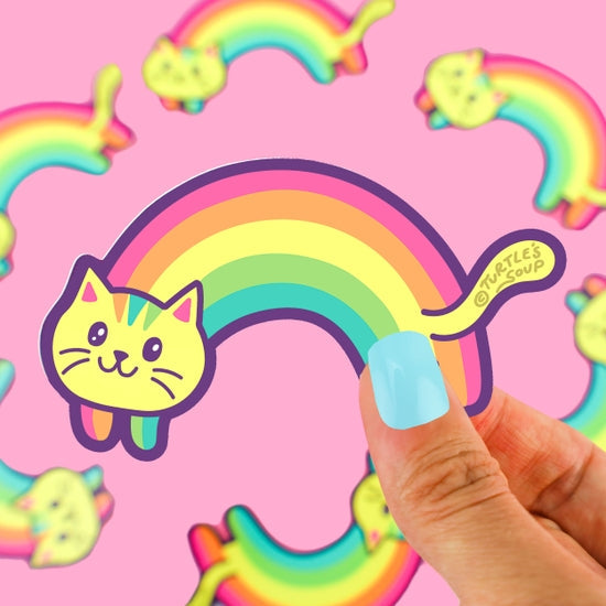 Rainbow Cat  Vinyl Sticker