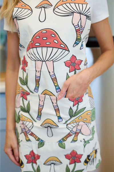 Mushroom Rainbow Legs Apron
