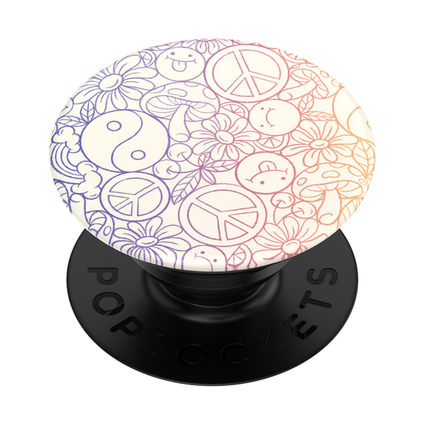 Peace And Love Gradient Pop Socket