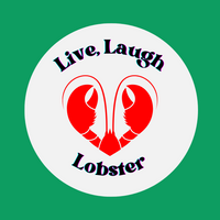 Live, Laugh, Lobster Pin