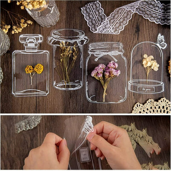 Transparent Wildflower Jar Bookmark