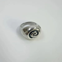 Spiral Silver Swirl Costume Jewelry Ring