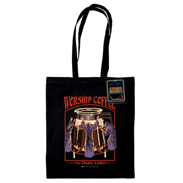 STEVEN RHODES (WORSHIP COFFEE) BLACK TOTE BAG