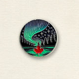 Aurora Borealis Canada Enamel Pin