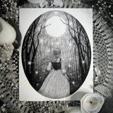 Caitlin McCarthy The Forest Fine Art Print - Gothic Fantasy Illustration: 8" x 10"