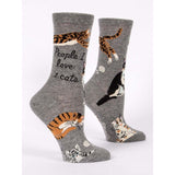 People I Love: Cats Womens Crew Length Socks