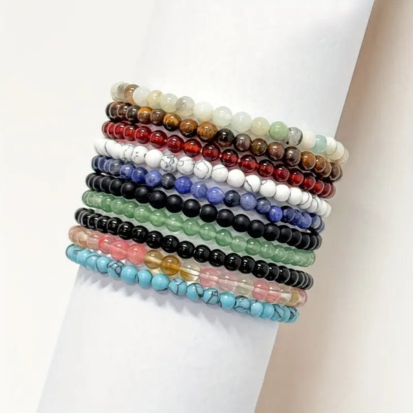 Assorted Mini Bead Gemstone Bracelets