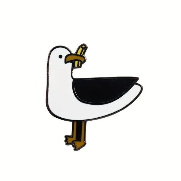 French Fry Seagull Alloy Pin