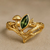 Golden Gem Mushroom Ring