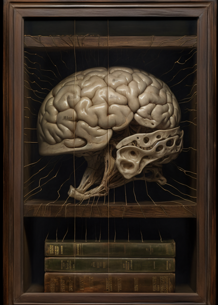 Brain Power Dark Academia Art Print 5x7