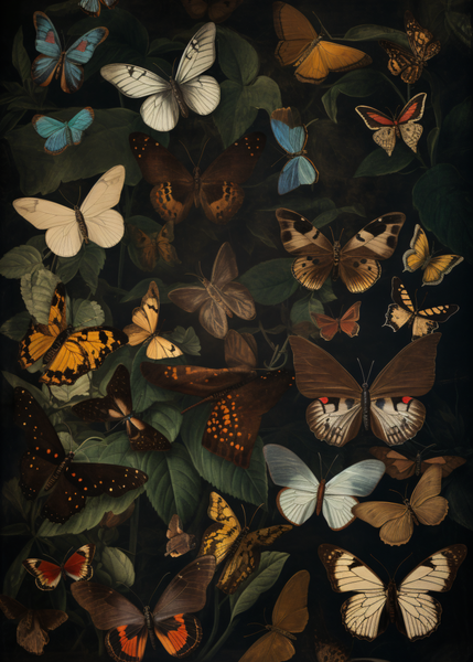 Butterfly Dark Academia Art Print 5x7