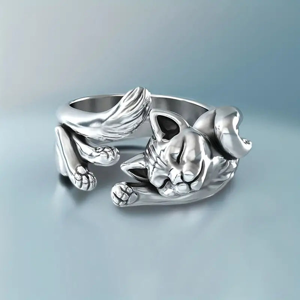 Adjustable Nap Cat Adjustable Ring