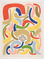 God Bless this Three-Ring Circus Dish Towel