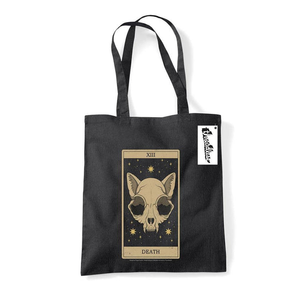 THIAGO CORREA (DEATH TAROT) BLACK TOTE BAG