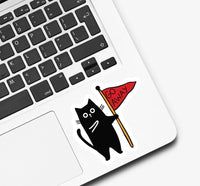 Go Away Black Cat Sticker