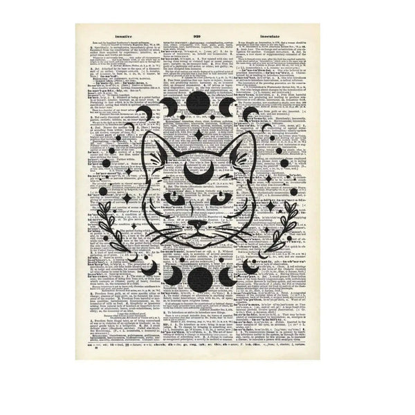 Celestial Kitty Dictionary Print