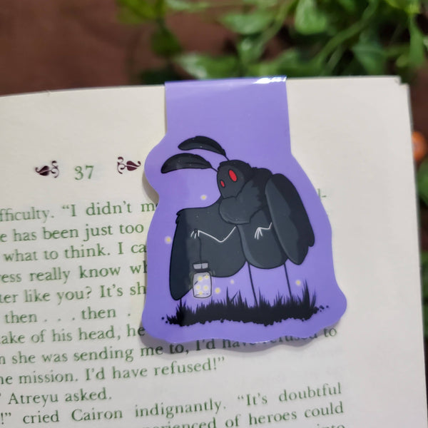 Mothman Holding a Lantern of Fireflies Magnetic Bookmark