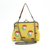 Mushroom Kiss Lock Purse - Yellow