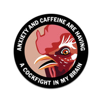 Anxiety and Caffeine Vinyl Sticker