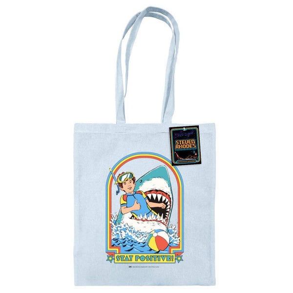 STEVEN RHODES (STAY POSITIVE)  PASTEL BLUE TOTE BAG