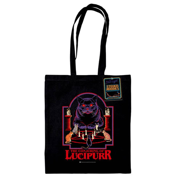 STEVEN RHODES (LUCIPURR) BLACK TOTE BAG