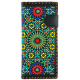 Moroccan Pattern Vegan Leather Large Embroidered Wallet