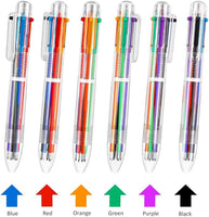 Retro 6 Colour Click Pens