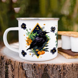 Autumn Harvest Raven Enamel Camp 12oz