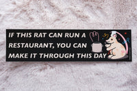 Rat Chef Bumper Sticker