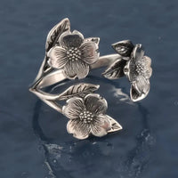 Adjustable Floral Wrapped Costume Jewelry Ring