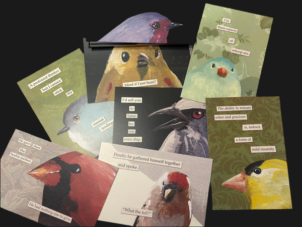Assorted Troubled Birds Postcards