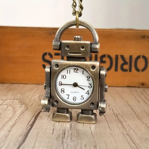Steampunk Robot Watch Necklace