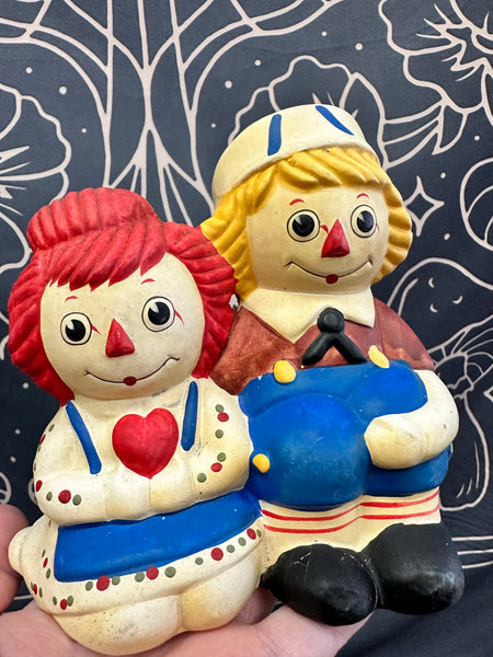 Raggedy Anne and Andy Ceramic Coin Bank